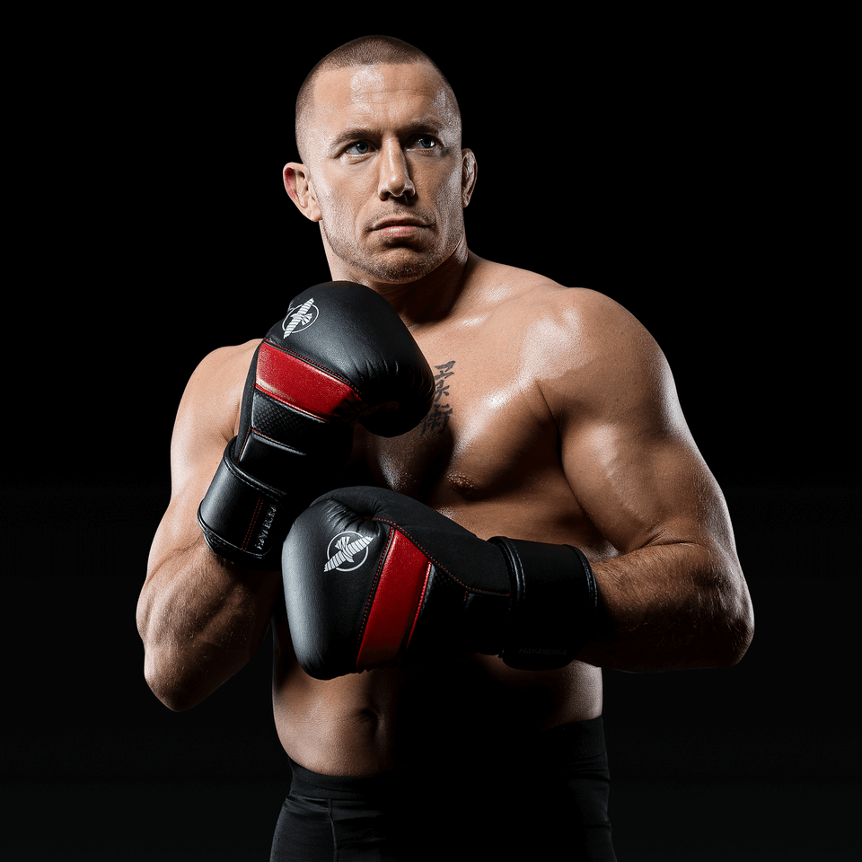 GSP wearing the Red T3 Boxing Gloves
